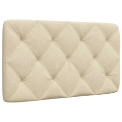 Vidaxl Blazina za vzglavje krem 90 cm blago