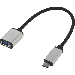 Renkforce Renkforce USB priključni kabel [1x USB-C™ vtič-1x USB 3.0 vtičnica A] RF-USBA-MS-01 z ovojem