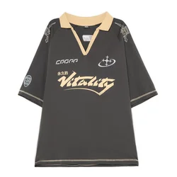 Cropp - Polo majica s printom - CRNO