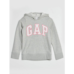 GAP Sweater majica, siva / roza / bijela