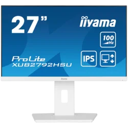 27 WHITE ETE IPS-panel, 1920x1080@100Hz, 250cd/m2, 15cm Height Adj. Stand, Speakers, HDMI, DisplayPort, 0,4ms (MPRT), FreeSync, USB 4x3.2