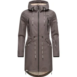 Marikoo Racquellee Veste softshell Parka Veste de transition Veste de pluie avec capuche pour femmes Navy M