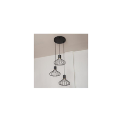 Luster na sajli SOLANO 3xE27/15W/230V crna/zlatna