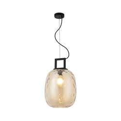Luster na sajli LUCY 1xE27/40W/230V zadimljeno bež