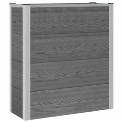 Povišena vrtna gredica Siva 75 x 30 x 82 cm WPC i aluminij