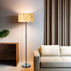 Aberto Design Podna lampa Bambu 02, 162 cm, E27, IP20, Crna