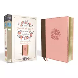 NIV, Journal the Word Bible for Women, Leathersoft, Pink, Red Letter Edition, Comfort Print: 500+ Prompts to Encourage Journaling and Reflection