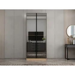 Hanah Home ormar sa reflektujućim staklom Nisa 20646, 90 cm, dore