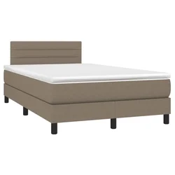 Vidaxl Box spring postelja z vzmetnico taupe 120x190 cm blago