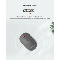 ThinkPlus Bežični miš, 2.4GHz, Bluetooth, Sivi
