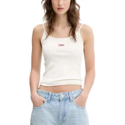 Tommy Jeans Ženska majica na bretele, Bela