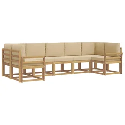 Set vanjskih sofa 7 kom. Bijela i bež