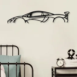 Opviq Zidna dekoracija Mclaren P1 Silhouette, 68x14 cm, 1.5 mm, Crna