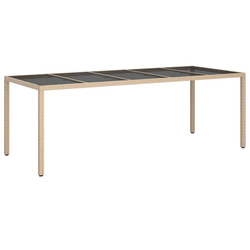 Stol za vrt Bež 250 x 100 x 75 cm poliratan