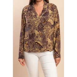 Bluza s potiskom, rjava