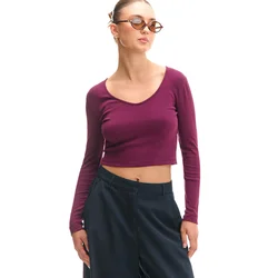 Cropp - Majica dugih rukava - purple