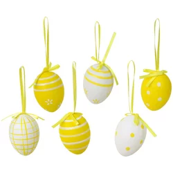 eoshop Plastična jajca, 6 cm - 6 kom v kompletu, rumena barva VEL697372