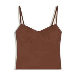 Bershka Top rjava
