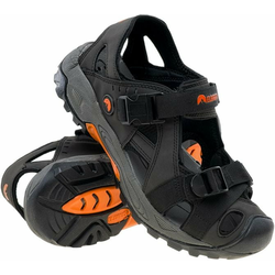 ELBRUS muške sandale Sengat, Black/Orange, sivo narančaste, 43