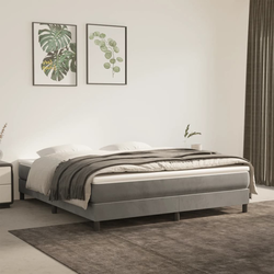 Okvir za krevet s oprugom svjetlosivi 180x200 cm baršunasti