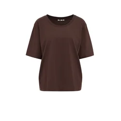 WE Fashion Majica  temno rjava