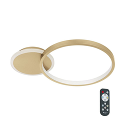 Eglo 900423 - LED prigušiva plafonska svetiljka GAFARES LED/15W/230V zlatna + daljinski upravljač