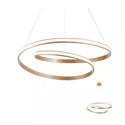 Redo 01-1796 - LED luster na sajli TORSION LED/40W/230V bronzan
