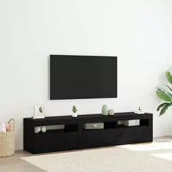 TV ormar 2 pcs Crni hrast 180 x 35 x 40 cm Konstruirano drvo