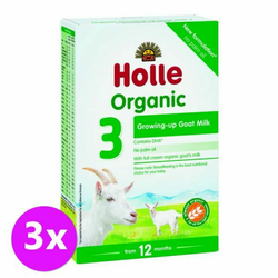 3xHOLLE Bio Baby mlečna prehrana na osnovi kozjega mleka, nadaljevalna formula 3