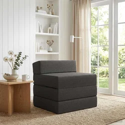 Sofa na razvlačenje Tamnosiva 200 x 70 x 15 cm Tkanina