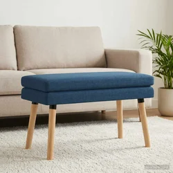 Dvojna klop Modra 80 x 40 x 47 cm Blago