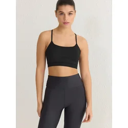 Trendyol Black Back Window/Cut Out Detailed Supported/Shaping Knitted Sports Bra