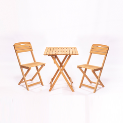 Hanah Home Baštenski set 2 stolice i stočić Braon