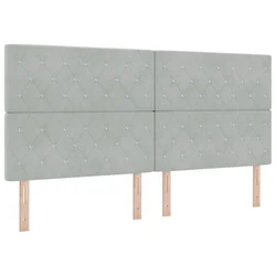 vidaXL LED podložka svetlo siva 100 cm velur