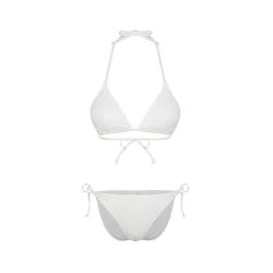 Trendyol Ecru Triangle Tie Textured Regular Bikini Set