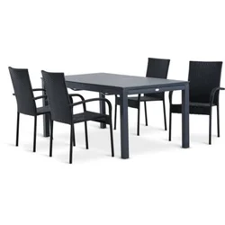 VATTRUP D172/276 sto + 4 GUDHJEM stolice crna