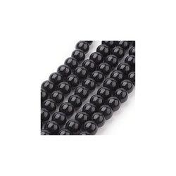 Biserne staklene perle 8 mm crna niska 90