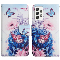 Eleganten etui/ovitek za Samsung A53 5G, Modri metulji