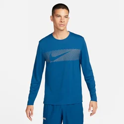Nike M NK DF UV MILER TOP LS FLASH, moška tekaška majica, modra FB8552