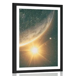 Plakat s paspartujem pogled z vesolja - 30x45 silver