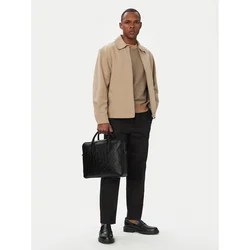 Poslovna torba Calvin Klein Emblem Aop Deboss LV04D3561G Črna