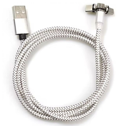 USB punjački kabel 3u1 s magnetskim konektorima - Srebrna KP30707