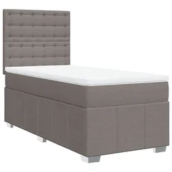 Vidaxl Box spring postelja z vzmetnico taupe 100x200 cm blago