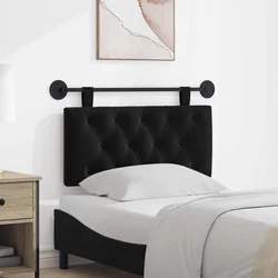 vidaXL Visoki naslon za glavo Črna 100 x 55 x 7 cm Žamet