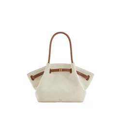 JW PEI Nakupovalna torba JW PEI Cabas Hana Large En Toile Brown Canvas rjava