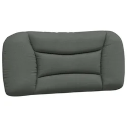 Vidaxl Blazina za vzglavje Hvar temno siva 80 cm blago