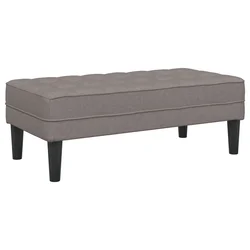 klupa s jastukom Sivo-smeđa 113 x 57 x 39 cm tkanina