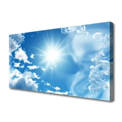 tulup.si Slika na platnu Blue sky sun oblaki 125x50 cm