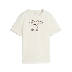 PUMA Varsity Relaxed Tee Youth, Age, Warm White, 7-8Y