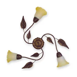 BRILAGI - Plafonsko svetlo BLOSSOM 3xE27/40W/230V prečnik 75 cm patina/mesing